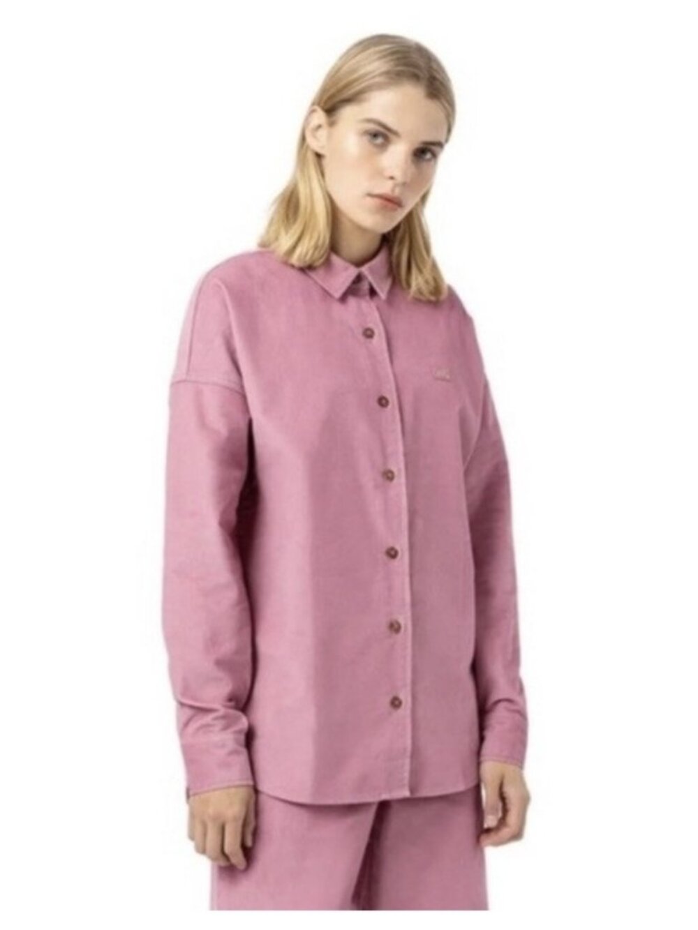 DICKIES Dusty Pink Corduroy Cotton Blend Shirt Jacket Shacket Sz L New
